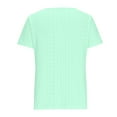 thumbnail image 5 of Royisotas Oversized Tops for Women Summer Green Short Sleeve Casual Shirts for Women Crew Neck Striped Plus Size Tshirts, 5 of 5