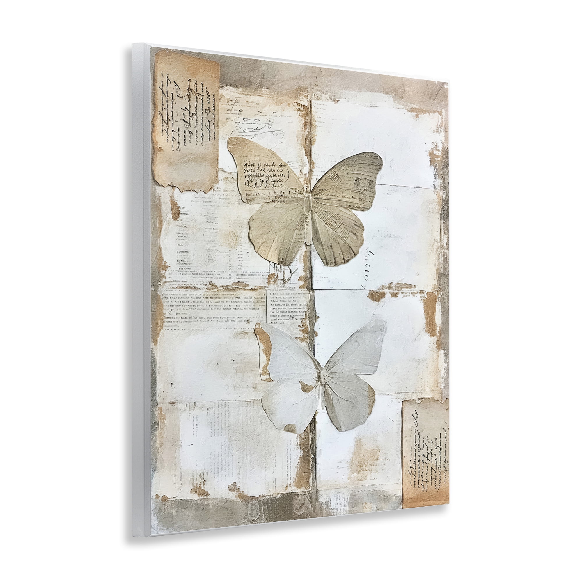 Stupell Industries Vintage Butterfly Collage Animals Painting Unframed Art Print Wall Art, 11 x 14