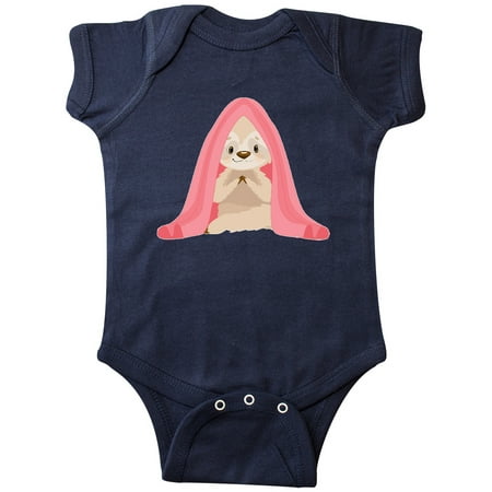 

Inktastic Cute Sloth in a Pink Blanket Gift Baby Boy or Baby Girl Bodysuit