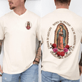 thumbnail image 3 of 2 Sided Our Lady of Guadalupe Virgin Mary T-Shirt, Great Gift Tee Shirt Unisex Classic Cotton Fabric, 3 of 6