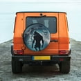 thumbnail image 2 of Fotbe Moon Wolf Warrior Spare Tire Cover Thickening Universal Fit for Jeep, Trailer, RV, SUV, Truck, Tough Tire Wheel Soft Cover-17 inch, 2 of 8