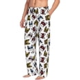thumbnail image 3 of Mens Pajama Pants - Soft Sleep & Lounge Pants for Men, Colorful Glasses French Bulldog Cuteness Casual PJ Bottoms Pants with Pockets, 3 of 5