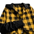 thumbnail image 3 of Guluxicc Men's Plaid Jackets with Pockets Drawstring Button Down Long Sleeve Hoodies for Everyday Wear Fall Fall Winter Casual Jackets, 3 of 4