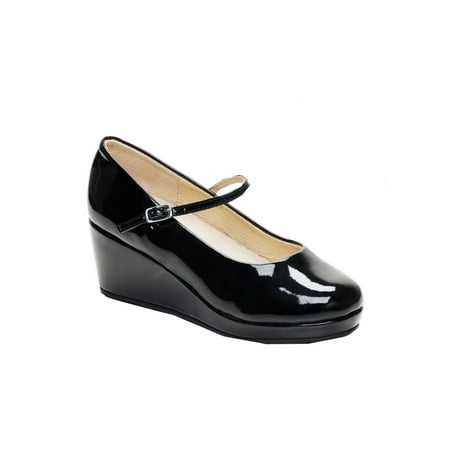 Black Platform Allure Shoes - Pazitos Girls Black Patent 11/4