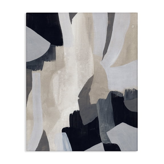 Stupell Industries Contemporary Layered Organic Abstract Shapes Blue Beige Canvas Art, 16 x 20, by June Erica Vess