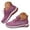 Purple, variant on Womens Sneakers Antislip Slip on Woven Mesh Nursing Shoes Casual Lace up Lightweight Tennis Walking Shoes Black Size 8
