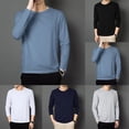 thumbnail image 4 of Mens Casual Slim Crew Neck Pullover Long Sleeve Muscle Tee T-Shirt Tops Blouse, 4 of 8