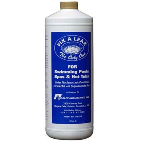 Fix-A-Leak de Marlig para fugas de piscina, spa, jacuzzi, 32 onzas, blanco