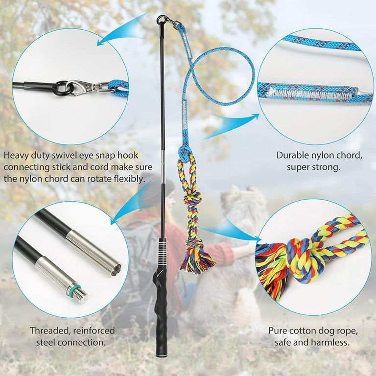 Personalized Dogpole With Attachable Variety of Lure, Flirt Pole
