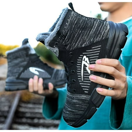 

Safety Work Boots Mens Breathable Safety Steel Toe Athletic Sneakers Lightweight Construction Shoes