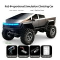 thumbnail image 2 of Cybertruck RC Pickup Truck, Futuristic Style Off-Road Remote Control Car 4WD Climbing Vehicle with Two-Speed Gearbox, 2.4G Rock Crawler Car 100m Range - C8818 2/Battery, 2 of 9
