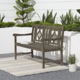 thumbnail image 1 of Renaissance Outdoor Patio Diamond 4-foot Hand-scraped Hardwood Bench, 1 of 5