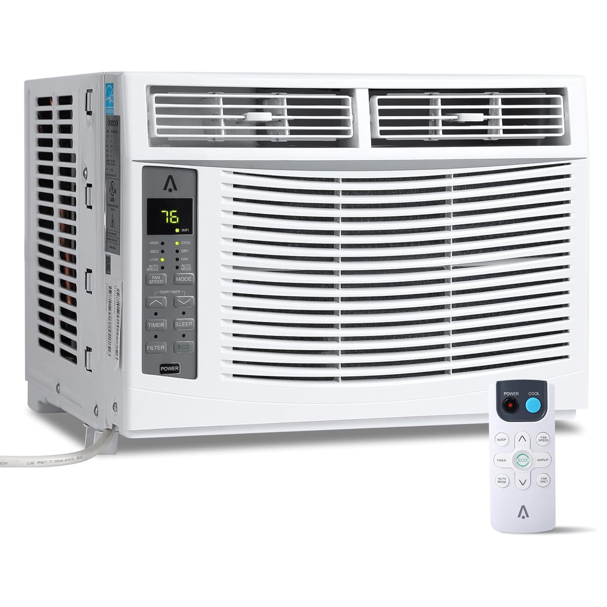 Garvee 6000 BTU Window Air Conditioner with Remote, Covers up to 250 Sq. ft, White