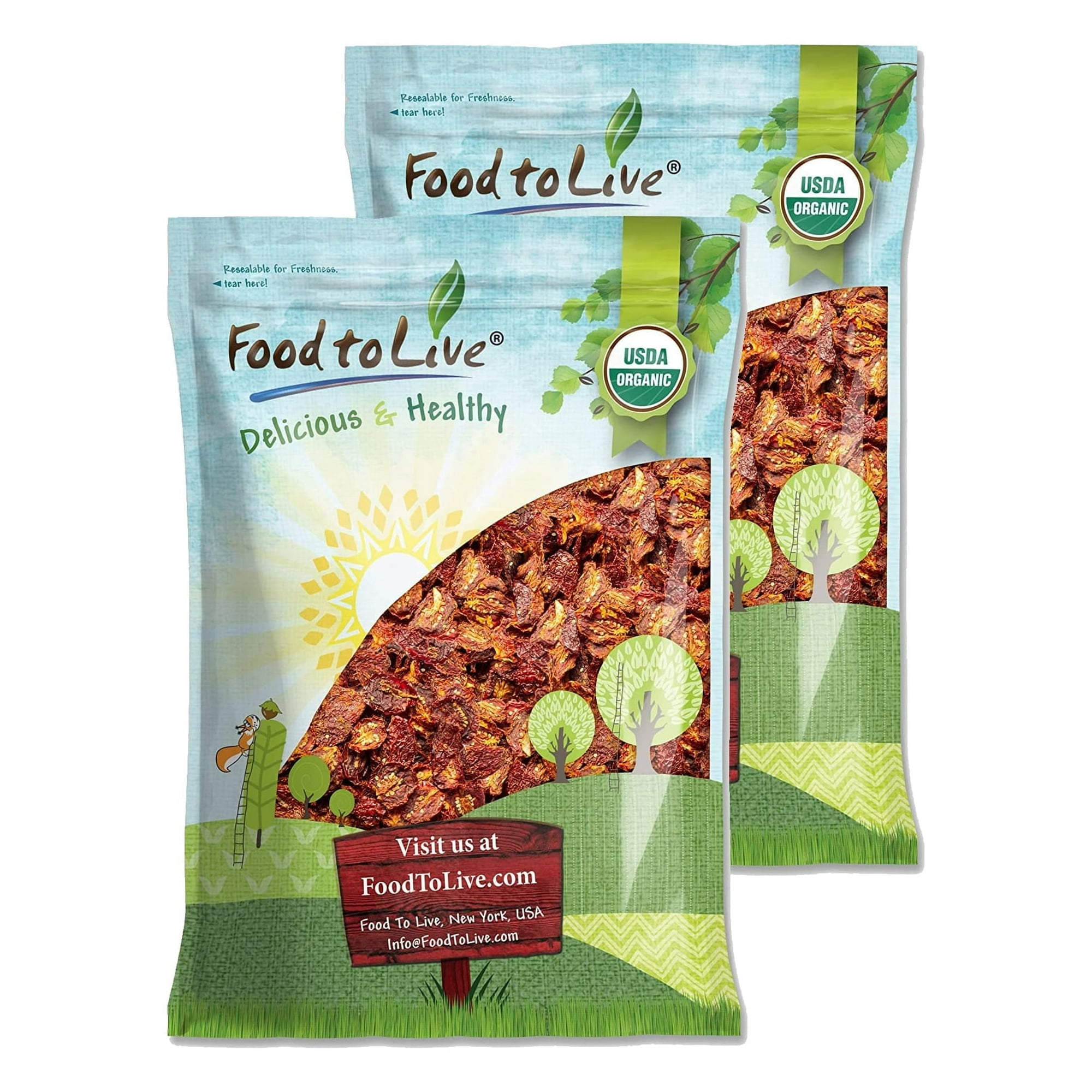 Organic Sun-Dried Tomatoes with Sea Salt, 15 Pounds — Non-GMO, Kosher, Raw, Vegan — by Food to Live