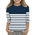 thumbnail image 1 of Zpanxa T-Shirts Garçons Imprimé d'Intérêt Manches 3/4 Col Rond Haut T-Shirts Graphique Amusant avec Polyester Spandex 3 Ans, 1 of 4