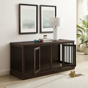 Crosley Furniture Winslow Medium Credenza Dog Crate Kennel for Pets