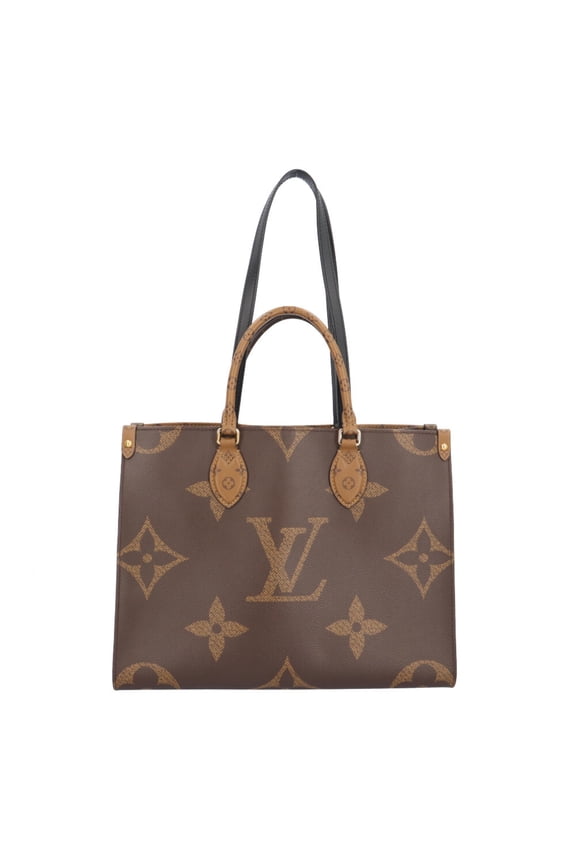 Pre-Owned Louis Vuitton OnTheGo MM Monogram Giant Tote Bag, Reverse M45321 Brown, Women's,...