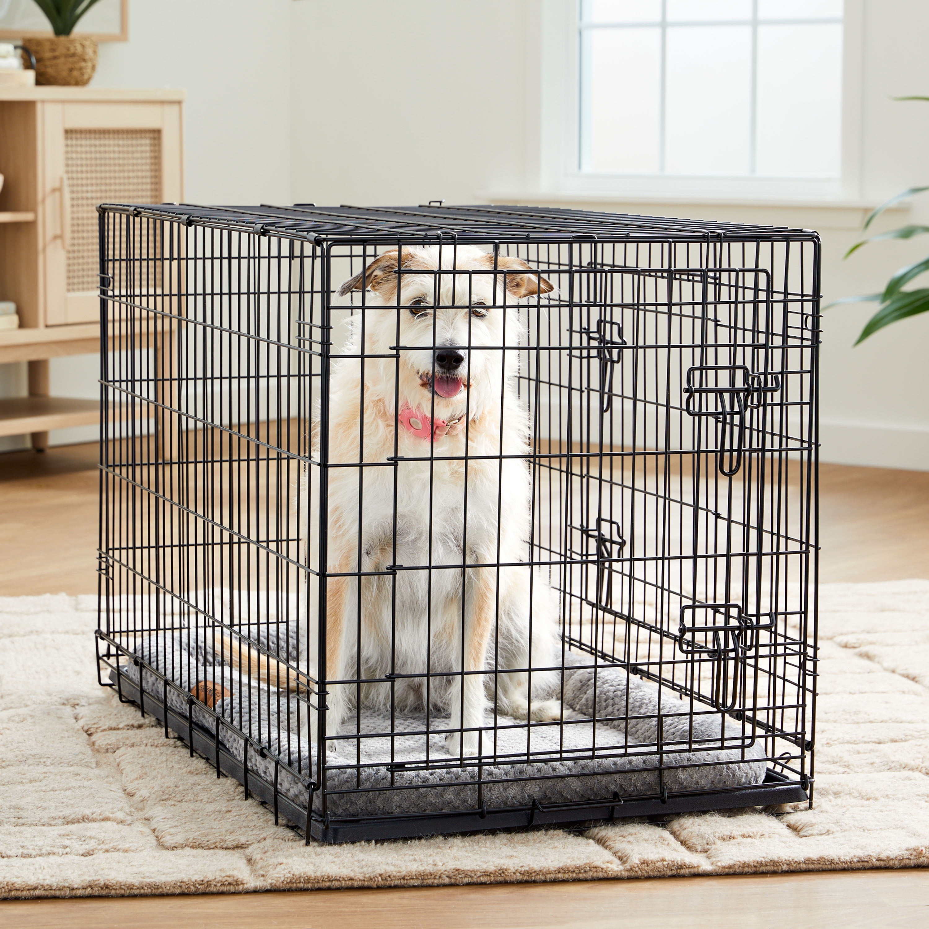 (4 pack) Vibrant Life Medium/Large Soft Cozy Crate Mat, Gray, 36 in x 22 in