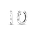 thumbnail image 1 of 925 Sterling Silver Clear Cubic Zirconia Small Hoop Earrings For Girls, 1 of 6