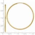thumbnail image 3 of Real 14kt Yellow Gold 1.5mm Polished Round Endless Hoop Earrings; for Adults and Teens; for Women and Men, 3 of 3