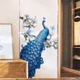 thumbnail image 4 of Qiaoxi Waterproof Wall Sticker Peacock Flower Pattern Self-adhesive Removable Design Easy To Peel Stick Wallpaper Decorative Decals, 4 of 5
