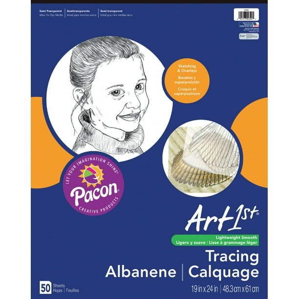 Art1st Parchment Tracing Paper Pads, 9" x 12", White, 50 Sheets
