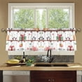 thumbnail image 4 of Yayeee Kitchen Curtains Tier Set of 2 Light Filtering 57"x36" Over Sink Window Panels, Christmas Gift Train, 4 of 7