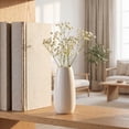 thumbnail image 5 of REGALWOVEN Small Ceramic Bud Modern Cylinder Vase, Ribbed Decorative Flower Vase for Shelf & Bathroom, TBoho Home Decor Accent White 2.4"L x 2.4"W x 5.1"H, 5 of 6