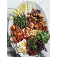 thumbnail image 2 of XINLTC-14 Inch Ceramic Serving Platter Set of 2,Dinner plates for Restaurant, Large Serving Trays for Buffet Meat Sushi Fish Turkey, White Oval, 2 of 10