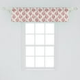 thumbnail image 2 of Ambesonne Vintage Window Valance, Jacobean Floral Art, 42" x 12", Eggshell and Vermilion, 2 of 3