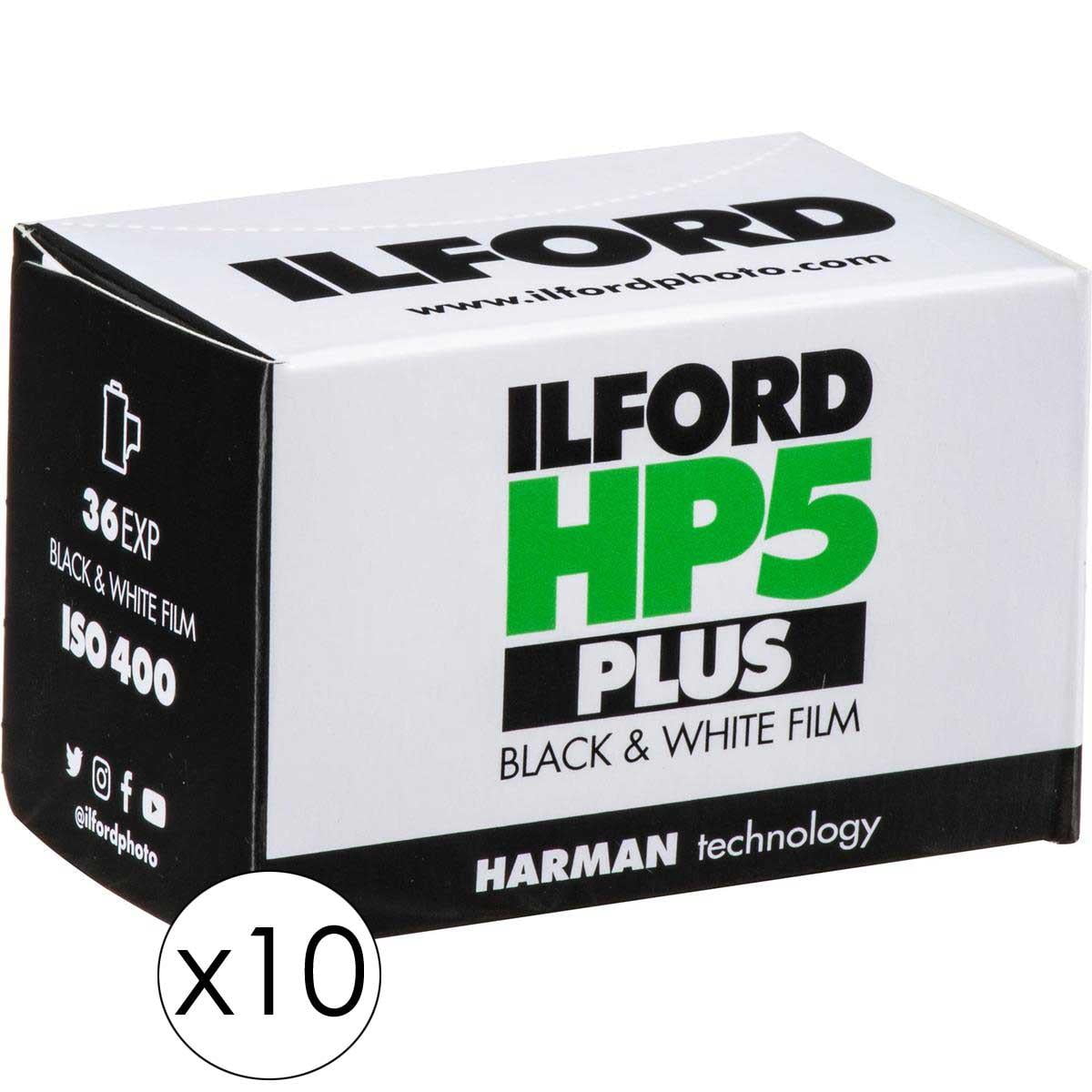 36 Exposures Pack of 2 Ilford 1574577 HP5 Plus ISO 400 Black and White Print Film 35 mm