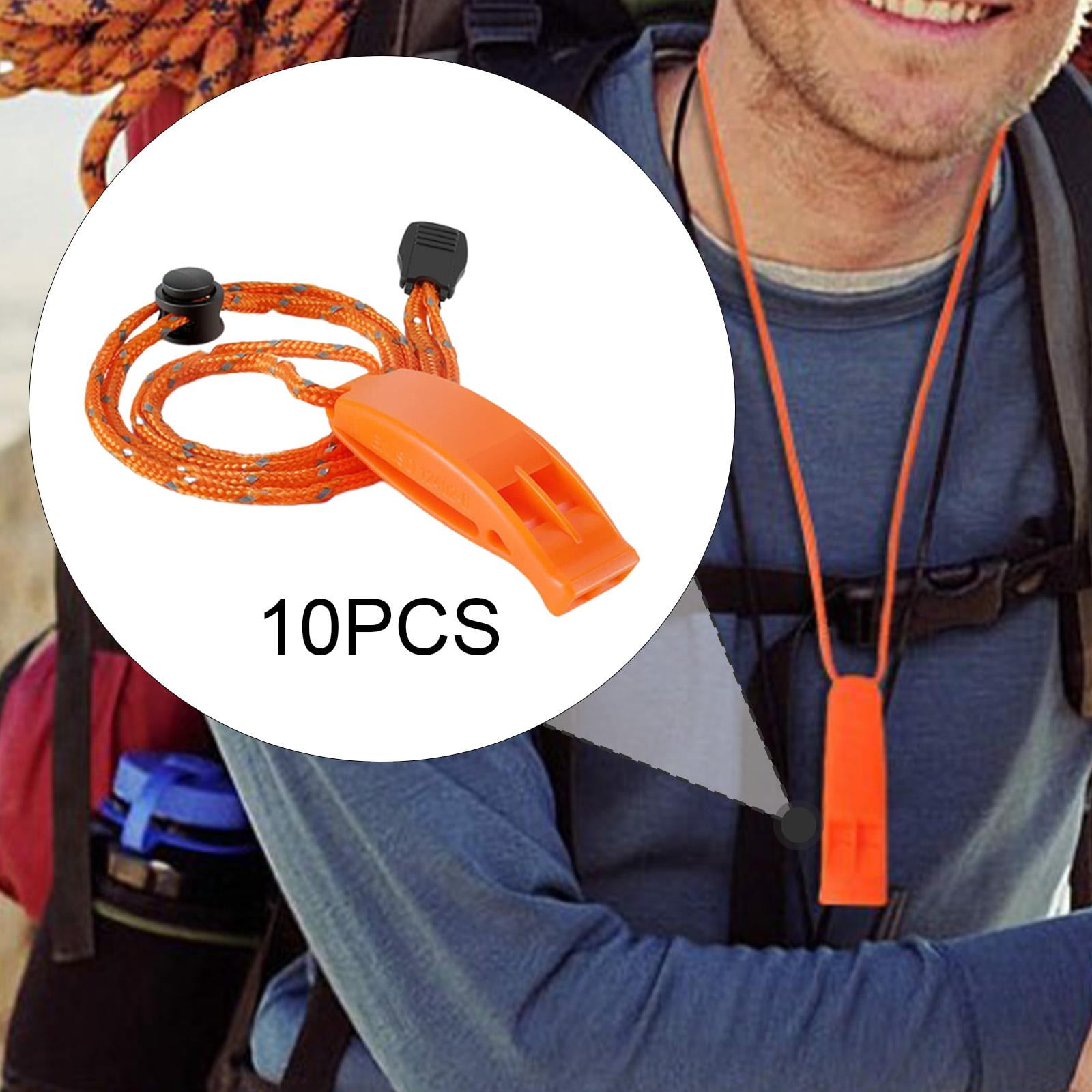 QccHieUs 1 Pieces Emergency Whistle Outdoor Lightweight Anti Lost Clip Survival Security Orange