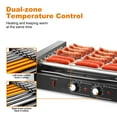 thumbnail image 5 of 1200W Hotdog Machine - 17 Hot Dog Capacity Sausage Grill with Removable Oil Tray Double Temp Control, 5 of 8