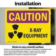 thumbnail image 3 of (2 Pack) X-Ray Equipment OSHA Caution Radiation Sign 24 Inch X 18 Inch Vinyl Label Decal Sticker Weather Resistant, UV Protected for Workplace, Business, and Construction Site, Made in, 3 of 7