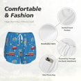 thumbnail image 4 of Balery Cartoon Animals 1 Pattern Women's Running Shorts with Liner 2 Pockets Elastic Workout Athletic Gym Yoga Shorts-X-Large, 4 of 7