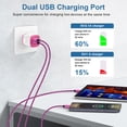 thumbnail image 2 of USB C Charger Block Fast Charging, 2 Pack Dual Port USB Wall Charger with 6FT USB C Cable, Type C Block Wall Charger Adapter USB C Brick Cube with USB C Phone Charger Cords, Pink, 2 of 7