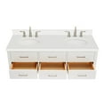 thumbnail image 7 of Ariel W061dwqovo Hutton 60" Wall Mounted Double Basin Vanity Set - Grey / Pure White Top, 7 of 7
