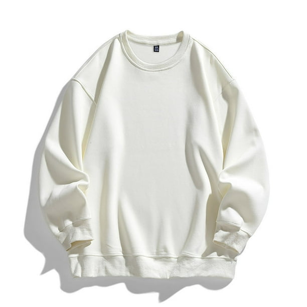 pstuiky manga larga de hombre, Camisa blusa con capucha ligera de color liso para hombre con cuello redondo suelto y base de regazo Tops casuales para hombres s