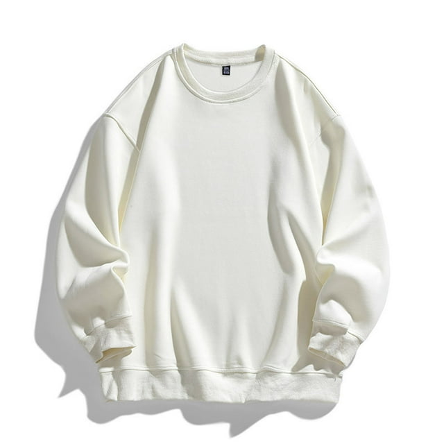 AherBiu Chandails pour Hommes Col Rond Léger Décontracté Chandail Automne Hiver Couleur Unie Classique Gym Entraînement Athlétique Course Hauts