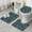 Pioneer Flower Floral, variant on Pioneer Flower Floral Print Pattern Bathroom Rugs Sets 3 Piece,Toilet Cover Set,Absorbent Non Slip Bathroom Mats Sets with U-Shaped Contour Rug Toilet Rug Set