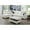 White, variant on Beverly Fine Furniture Faux Leather Sectional Set, Living Room L-Shaped Modern Sofa Set, with Storage Ottoman and Matching Pillows, Right Facing White