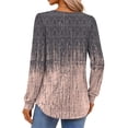 thumbnail image 4 of Fantaslook Plus Size Womens Tops Dressy Casual Button Pleated Blouses Long Sleeve Shirts Fall Fashion Tunic Tops, 4 of 7