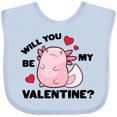 thumbnail image 3 of Inktastic Axolotl Will You Be My Valentine with Red Hearts Boys or Girls Baby Bib, 3 of 4
