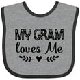 thumbnail image 3 of Inktastic My Gram Loves Me Scandinavian Girls Baby Bib, 3 of 4