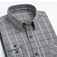 thumbnail image 3 of ZRGHAOYLQ Flannel Cotton Shirts for Men Button Down Long Sleeve Shirts Work Business Casual Blouses Top Open Front Plaid Shirts Jacket Lightweight Trendy Office Tshirts, 3 of 3