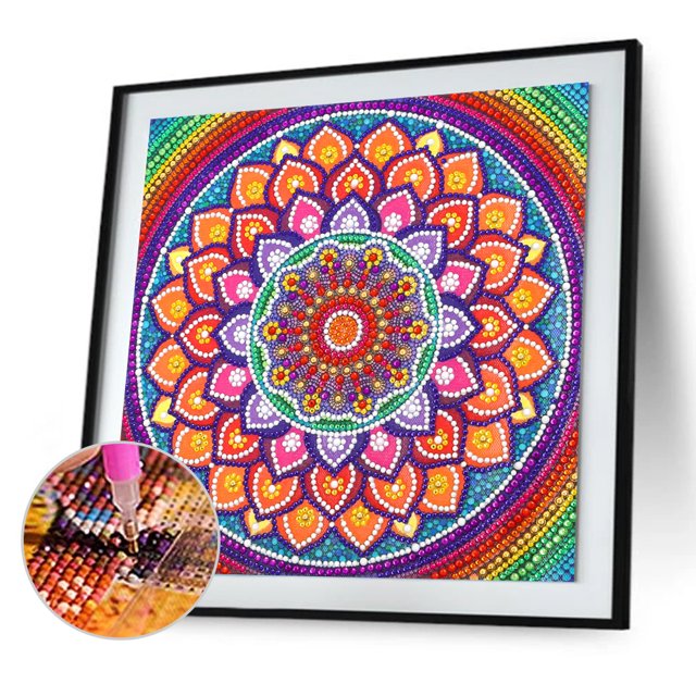 Cuadros Decorativos Flor de mandala floreciente figura de cristal alienígena (yk091) Sywqhk Nuevos Originales