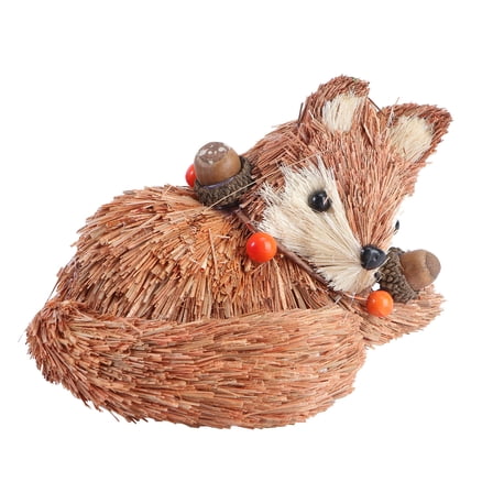 SOPOTUTU 1Pc Handwoven Straw Ornament Natural Material Light Brown Decor for Home Decoration