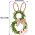 thumbnail image 7 of Spring Clearance! Easter Bunny Spring Wreath for Front Door Decor, 20"x18" Easter Wreaths with Pink Rose and Bow Tie, Farmhouse Holiday Wall Window Indoor Outdoor Decor, Easter Decor Gifts for Women, 7 of 7