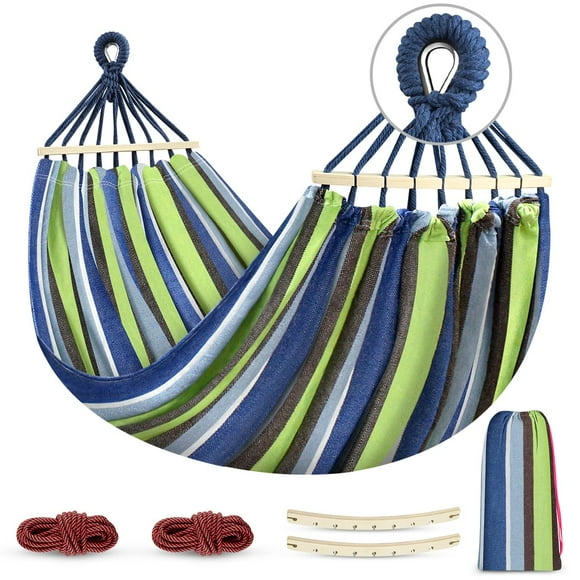 Hamaca MOSFiATA portátil para camping 250 kg 320G lona verde claro