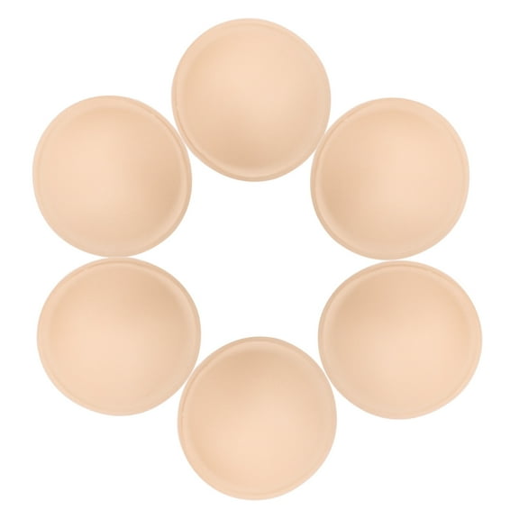 CRAFTHROU 3 Pairs Beige Sponge Bra Cups Inserts for Backless Dress Removable Pads for Bras Inserts